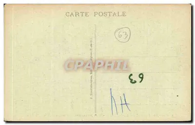 Châtel-Guyon — Pejzaż panoramiczny z Hotełu Continental — a. D'O. nr 1357 — Rewers