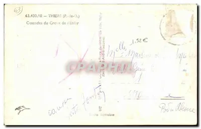 La Cisogne — Watervallen van Creux de l'Enfer — Edities van de Cisogne, n° 63.430.10 — Achterkant