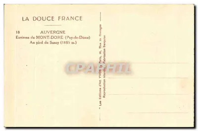 Pod Sancy — Auvergne (1885 m.) — Yvon, nr 18 — Rewers