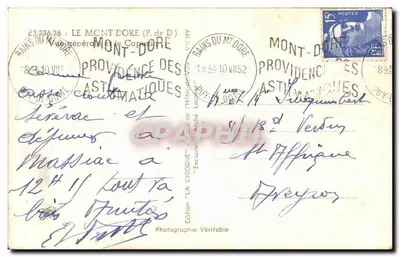 Le Mont-Dore — Algemene uitzicht en de Capucin — La Cigogne — Achterkant