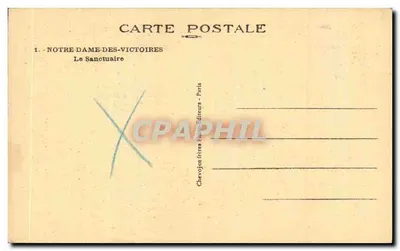 Notre-Dame-des-Victoires — Il Santuario — Chevojen fratelli, Parigi — Verso