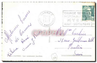 Cannes — Nowe Ogrody — Éditions Clatigny, nr 06 — Rewers