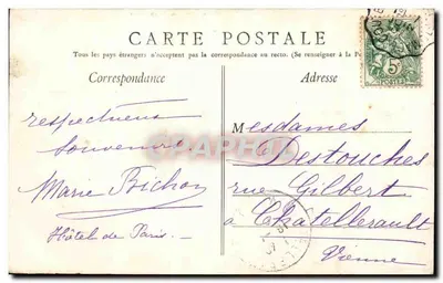 Bagnolles-de-l'Orne — Novo Hotel e dependências — Edição Mesnard — Verso