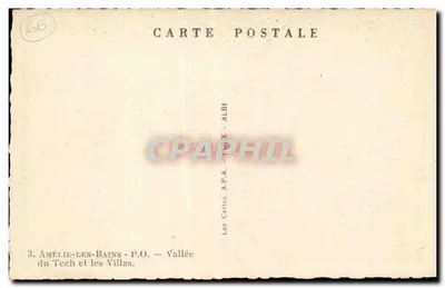 Amélie-les-Bains — Tal des Tech und die Villen — Les Cartes A.P.A. - ALBI — Rückseite