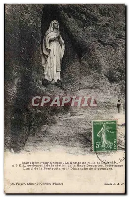Saint-Rémy-sur-Creuse — A Gruta de N.-D. de Lourdes — A. Ferger, editor em Vellèches (Vienne)