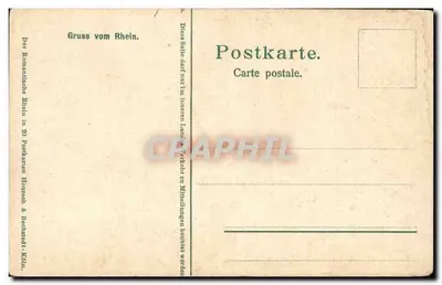 Monumento nacional no Niederwald — monumento nacional no Niederwald — editor: Kommunale Briefe in 30 Postkarten Horroch & Rechtedt • Köln — Verso