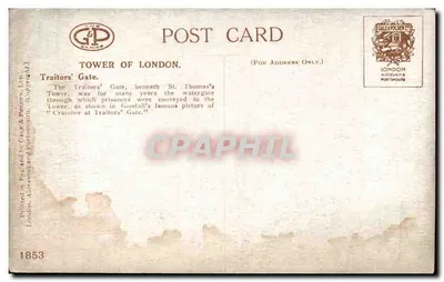 दुष्टों का द्वार — लंदन के टॉवर — प्रकाशक गेल एंड पोल्डेन, संख्या 1853 — पीछे
