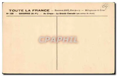 Gavarnie — Au Cinque — Wielka Kaskada (422 metry spadku) — Wydawnictwo JOME, Pau (B.-P.) — Rewers