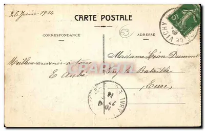 Ruiny świątyni Merkurego na szczycie Puy-de-Dôme — L'Auvergne Pittoresque, n°12 — Rewers