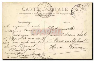 Kasteel van Souvigny — Omliggende gebieden van Châteauneuf-les-Bains — L’Auvergne, onbekende uitgever, nr. 497 — Achterkant