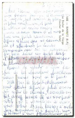 Wysipa Matki Bożej — Biarritz — wydawca Chantecler, nr 1605 — Rewers