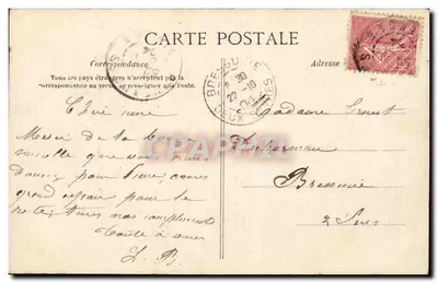 Pouzauges — O Velho Castelo, monumento histórico — Lib. Poirey, Montagne — Verso
