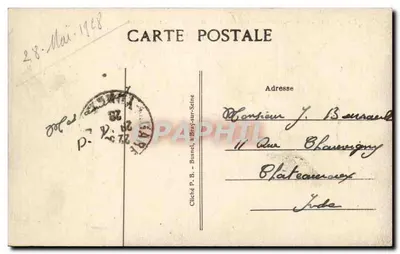 Bray-sur-Seine (S.-et-M.) — Chemin du Vieux Mouy — L'Île Penancier — Rewers