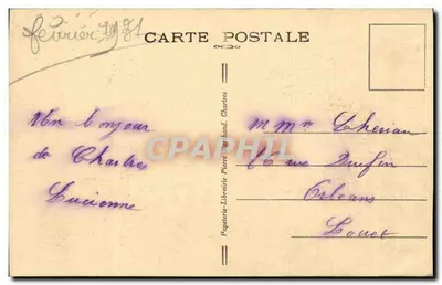 Chartres — Most Nowy — wydawca Papeterie-Librairie Pierre Vachard, n°6 — Rewers