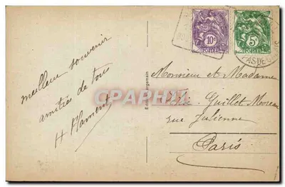 Le Portel (P. d. C.) - Chałupy po stronie zachodniej — wydawca Argemain, n° 167 — Rewers