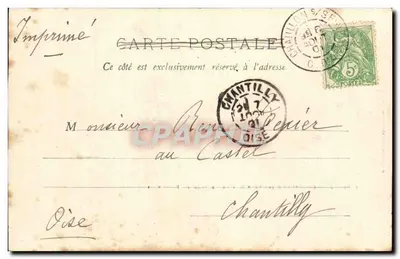 Arredores de Chatillon-sur-Seine — O Castelo de Rochefort — H. Biquetrau, editor — Verso