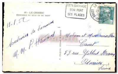 Le Croisic — Zespół brzegu i portu — F. Chapeau, wydawca Nantes, nr 46 — Rewers