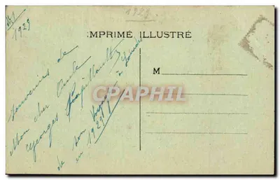 Lourdes — Widok Doliny Argelès i łańcucha Pyrenée — Imprimé Illustré — Rewers