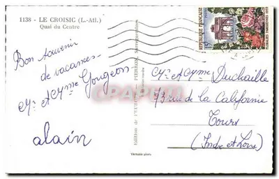 Le Croisic — Quai du Centre — Edizione di Euroï — n°1138 — Verso