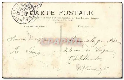 Lourdes. A estátua da Virgem — editor não visível, número de série ilegível — Verso