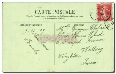 Paryż — Katedra Notre-Dame — Jedna z Chimér — LL. n°445 — Rewers