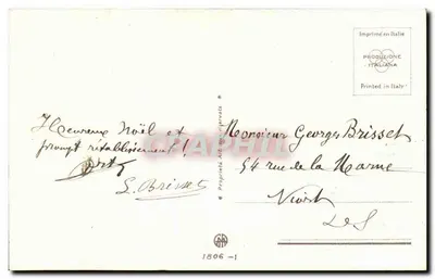 Pastor e carneiros sob uma cometa — Colomben — n°1806-1 — Verso