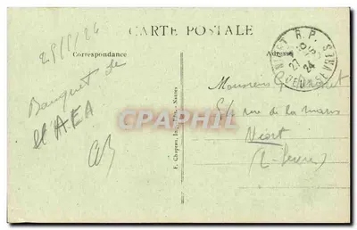 Champtoceaux (M-et L.) — O Coteau e a Loire — F. Chapron, Impressor, Nantes — Verso