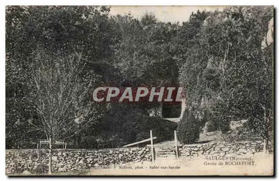 Saulges (Mayenne) — Gruta de Rochefort — Edit. J. Malicot, fot. Sable-sur-Sarthe