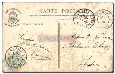 Biarritz - Port-Vieux podczas burzy — Eug. Pacault, wyd.-fot., Biarritz — Rewers