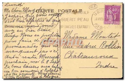 Mont-Dore — Route du Sancy — L’Auvergne — G. D'O. - 1520 — Achterkant
