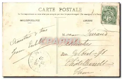 Saint-Gilles - La Villa Notre-Dame - Façade sul Mare — N° 98 della Collezione Bautain, Croix-de-Vie — Verso