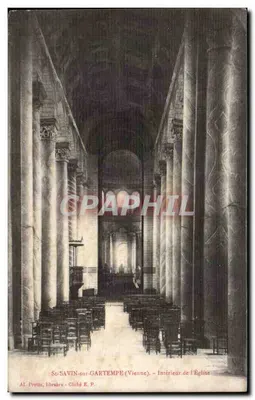 St-Savin-sur-Gartempe (Vienne) — Interior da Igreja — AL. Pretin, livreiro - Cliché E. P.
