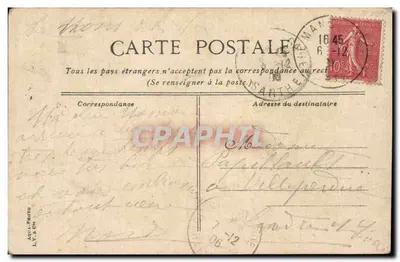Le Mans. La cathédrale — vue de l'édifice gothique avec son clocher, éditeur L.V.&C.E., n° 134 — Achterkant
