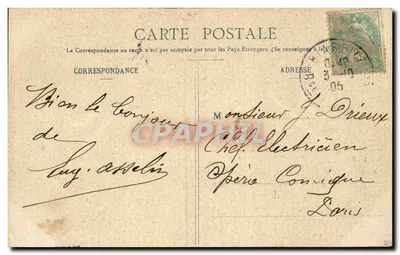 Biarritz Pittoresque — Noite no Rocher de la Vierge — editor não identificado — Verso