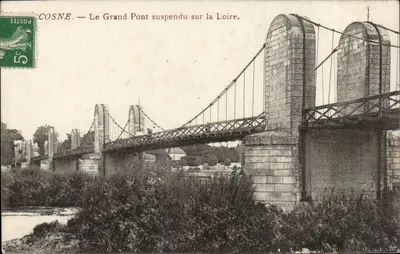 Cosne — O Grande Ponte Suspensa sobre a Loire