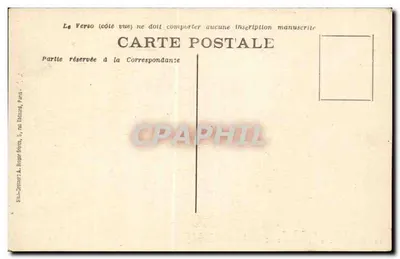 Tamnay en Bazois — Monumento aos Mortos 1914-1918 — editor A. Berger, Paris — Verso