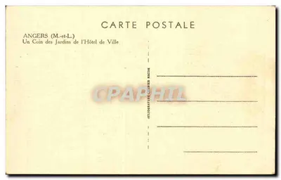 Angers (M.-et-L.) — Kąt ogroduHôtel de Ville — wydawnictwo Macore — Rewers