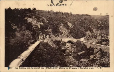 As Gorges do Banquet perto de MAZAMET — Estrada de Brassac a Saint-Amans — P. X. n°2207