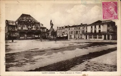 Saint-Dizier — Praça das Armas e Teatro — Ed. Vallot