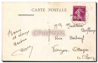 Saint-Amand — Montrond widziany z rzeki Cher — wydawca Duplessis — Rewers