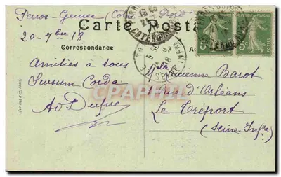 PLOUMANACH — L'Oratoire de Saint-Guirec — De jonge meisjes die wilden trouwen staken naalden in de neus van de Heilige — LL — Achterkant