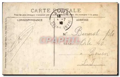 Clères (Seine-Inf.) — Avenida da Estação — Bauchot — Verso