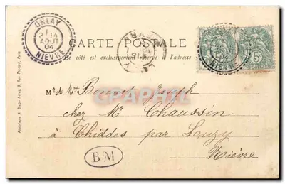 Około Moulins-Engilbert — Pałac Thard — Ch. Laplace, wyd., Moulins-Engilbert — Rewers