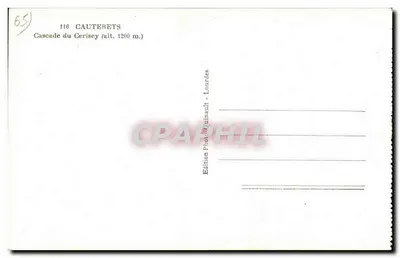 Wodospad Cerisey — Cauterets (wys. 1200 m.) — Wydawnictwo Fotograficzne Quinault - Lourdes — Rewers