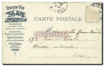 Place de la Concorde — Paris — Union-Vie — Rückseite