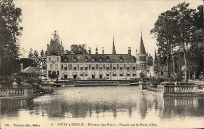 Soisy-s/Ecole - Castelo dos Réaux - Fachada sobre a Pequena Lagoa — T. Tibault, editor, Melun, n°538