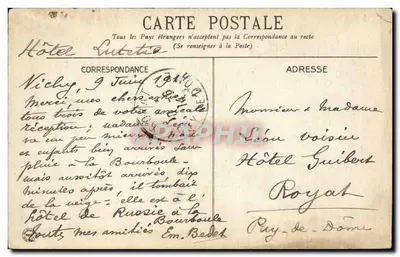 Vichy — Pałac Sévigne — G.D. — Rewers