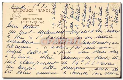 Les Rochers — Côte d'Azur — Éditions d'Art de Paris — Verso