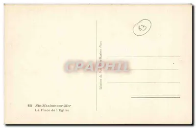 Ste-Maxime-sur-Mer — Plac kościelny — Librairie du Port (Var) — Rewers