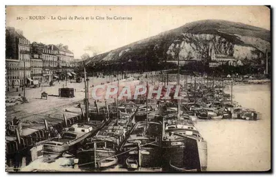 Rouen - Le Quai de Paris et la Côte Ste-Catherine — Carte postale n°267